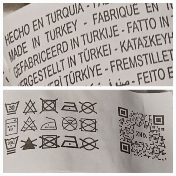 2 Zara Bodycon Dresses Size S Black Spaghetti Strap/White Off-the-Shoulder - Picture 14 of 16